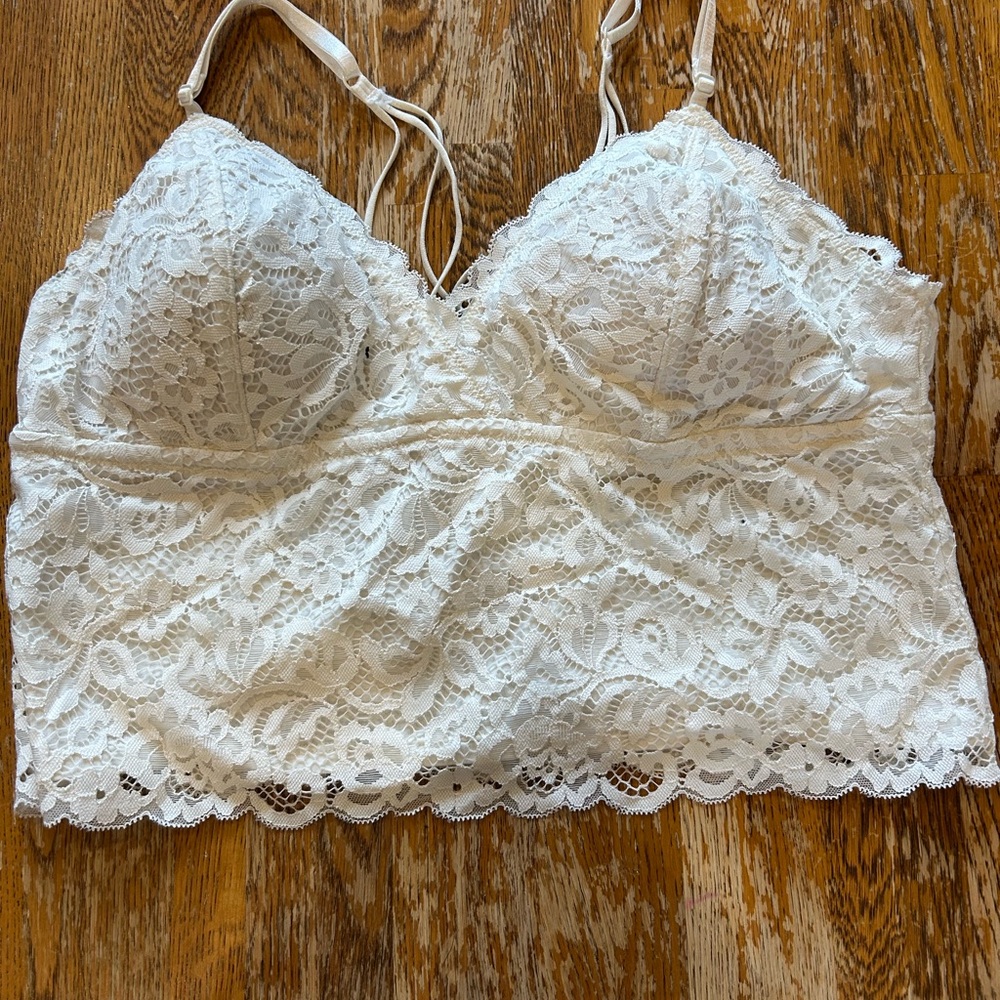 Elegant White Lace Bralette